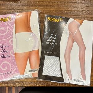 Spirit White Seamless Fishnet Pantyhose Pack